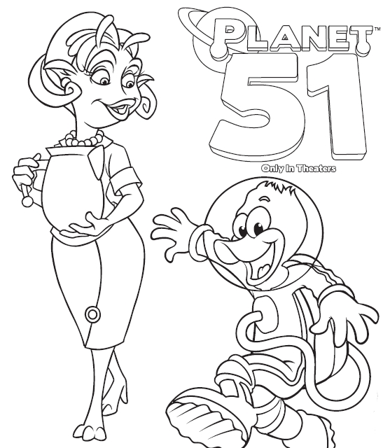 Planeta 51 kolorowanki